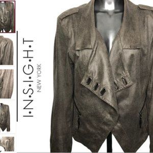 EUC Insight New York Leather Look Jacket W Collar